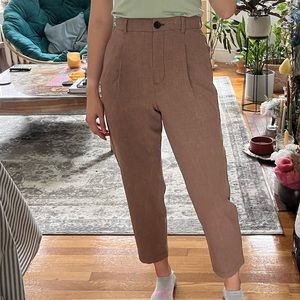 Aritzia plaid work pants